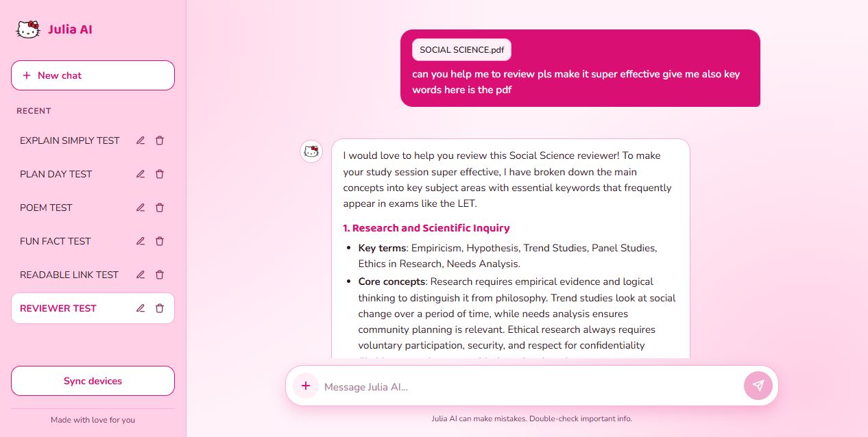 JuliaAI screenshot